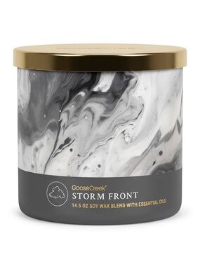 Goose Creek Storm Front 3 Wick  Candle 14.5 oz Jar Linen Lavender Cedarwood New